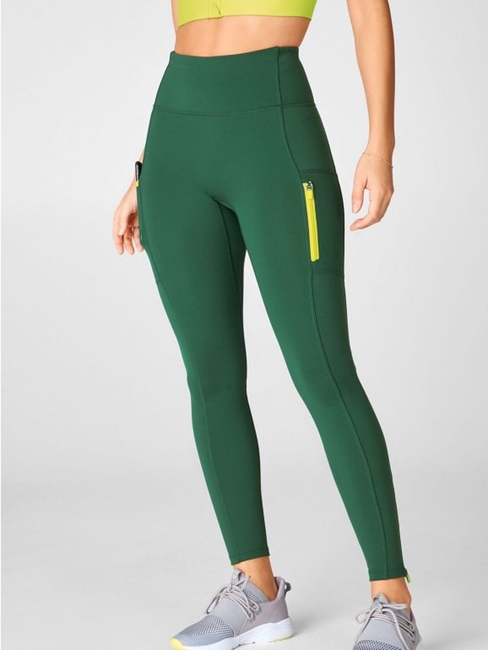 Fabletics Green High-Waisted Utility Legging with Pockets